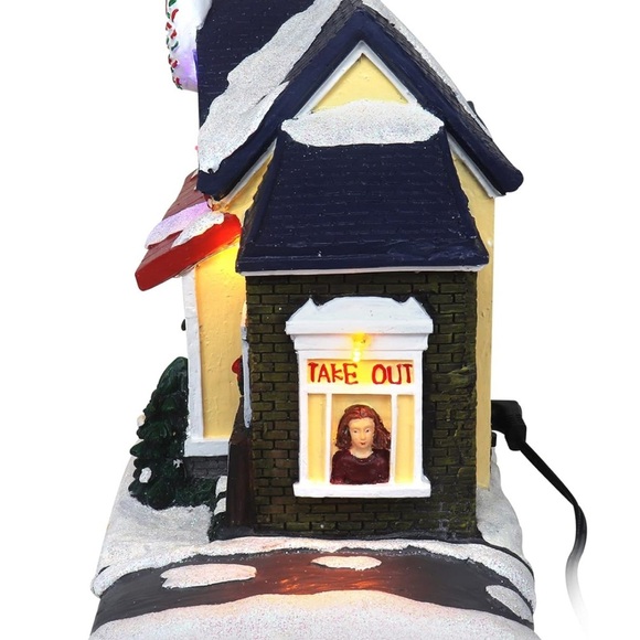 Top Treasures Christmas Village Donut Shop Pre-lit Musical Frgurine NIB - Picture 2 of 5